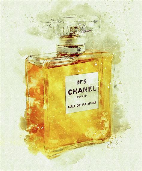 chanel bottle watercolor|Chanel no 5 bubble bath.